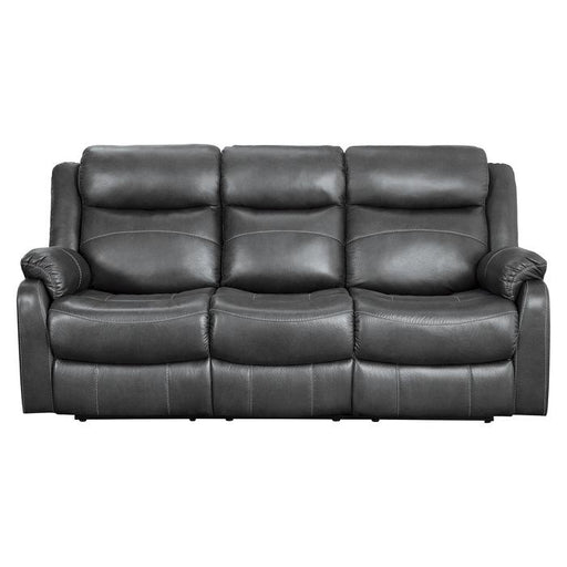 9990GY-3 - Double Lay Flat Reclining Sofa with Center Drop-Down Cup Holders image