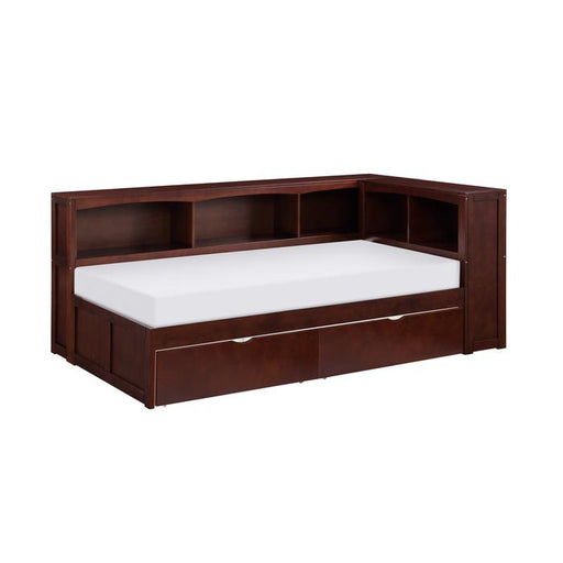 B2013BCDC-1BCT* - (4) Twin Bookcase Corner Bed with Storage Boxes image