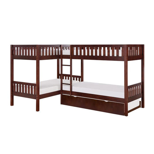B2013CNDC-1R* - (4) Corner Bunk Bed with Twin Trundle image