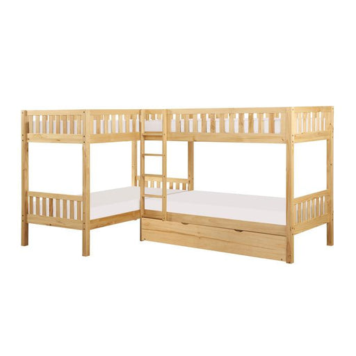 B2043CN-1R* - (4) Corner Bunk Bed with Twin Trundle image