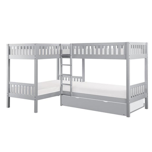 B2063CN-1R* - (4) Corner Bunk Bed with Twin Trundle image