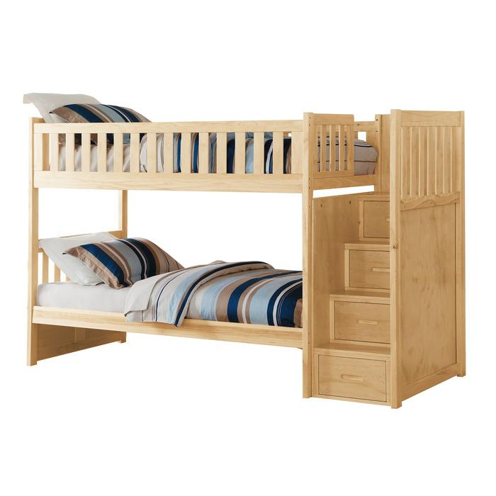 Bartly Bunk Bed w/ Reversible Storage in Natural B2043SB-1 image