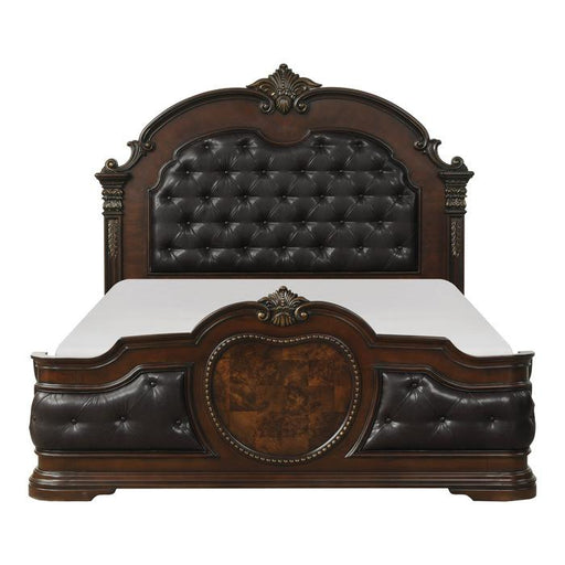 Antoinetta Queen Panel Bed in Warm Cherry 1919-1 image