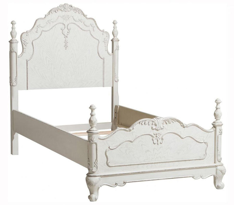 Cinderella Full Poster Bed in Antique White 1386FNW-1