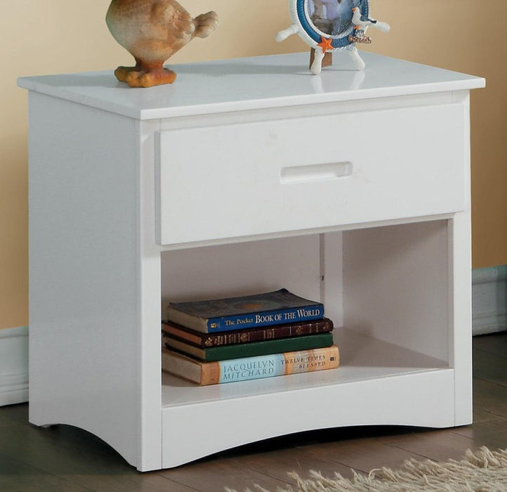 Galen 1 Drawer Night Stand in White B2053W-4