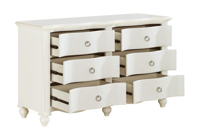 Meghan 6 Drawer Dresser in White 2058WH-5