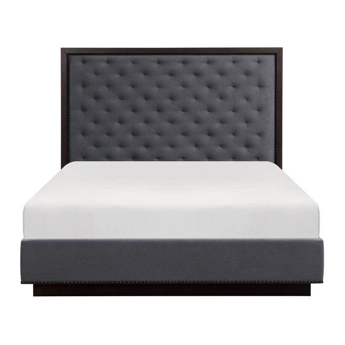 Larchmont King Upholstered Platform Bed in Charcoal 5424K-1EK image