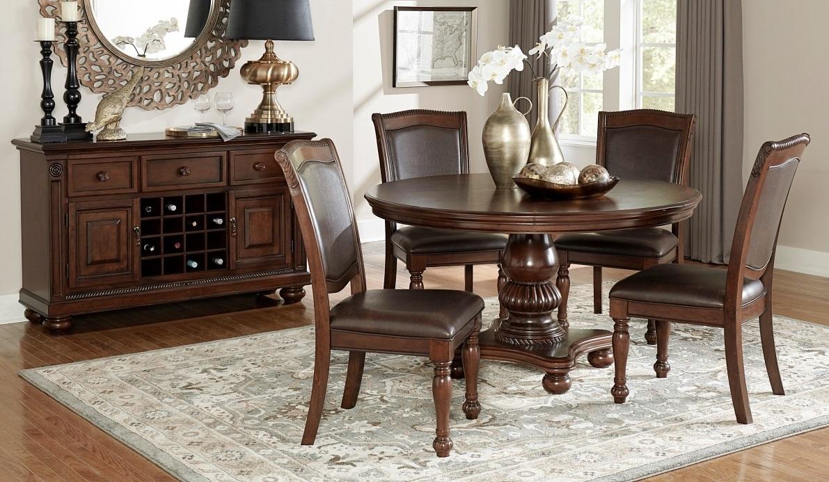 Lordsburg Round Dining Table in Brown Cherry 5473-54