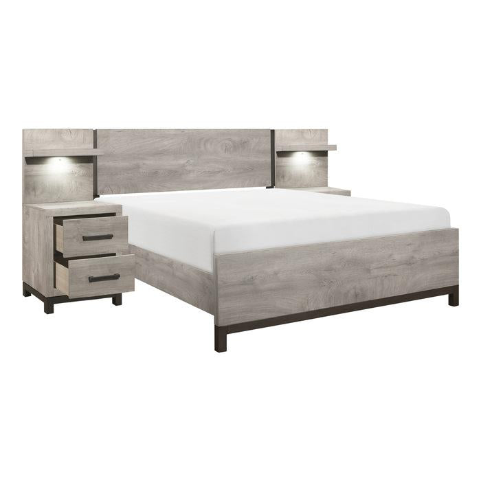 Zephyr 5pc Set California King Wall Bed (CK+2NS+2NS-P)