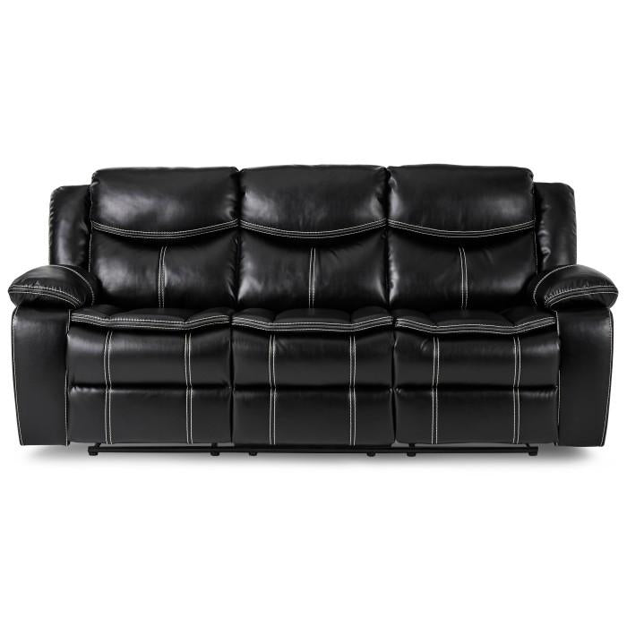 Bastrop Double Reclining Sofa in Black 8230BLK-3