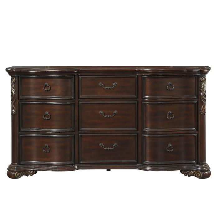 Royal Highlands 9 Drawer Dresser in Rich Cherry 1603-5