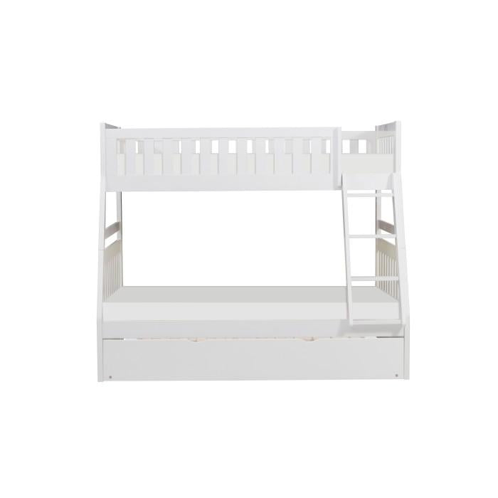 Galen Twin/Full Bunk Bed w/ Twin Trundle in White B2053TFW-1R