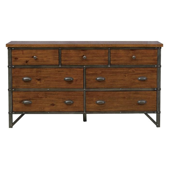Holverson Dresser in Rustic Brown & Gunmetal 1715-5