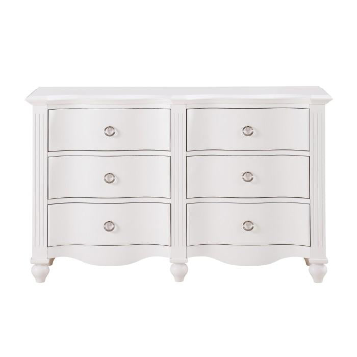 Meghan 6 Drawer Dresser in White 2058WH-5