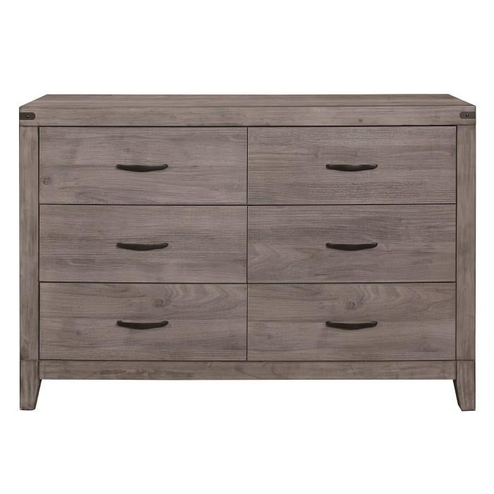 Woodrow 6 Drawer Dresser in Gray 2042-5 | Royal Furniture (Fresno,CA) Woodrow 6 Drawer Dresser in Gray 2042-5 | Royal Furniture (Fresno,CA)