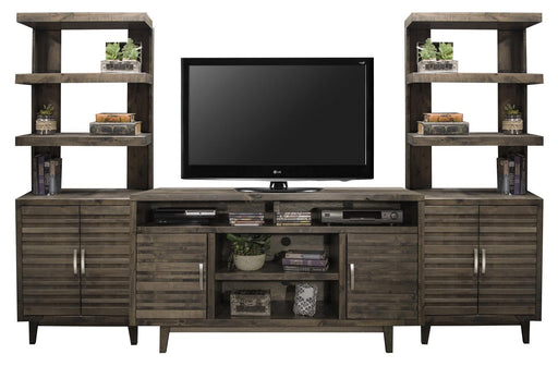 Legends Furniture Avondale 3pc Entertainment Wall with 62" TV Console in Charcoal image
