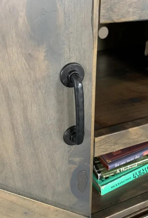 Legends Furniture Farmhouse 66" Corner TV Console in Barnwood