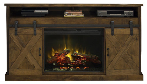 Legends Furniture Farmhouse 66" Fireplace Console in Aged Whiskey image