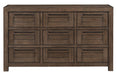 Legends Furniture Arcadia 9 Drawer Dresser in Modern Rustic image