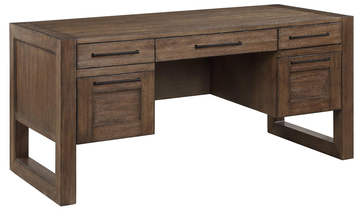 Legends Furniture Arcadia Pedestal Desk in Modern Rustic