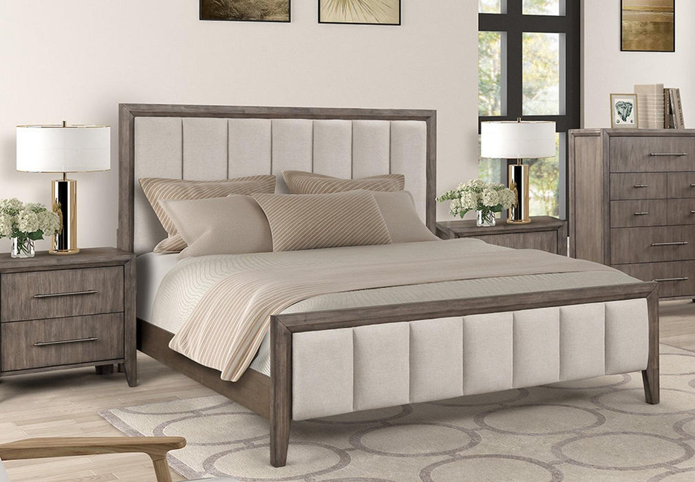 Legends Furniture Avana Queen Upholstered Bed in Smoky Greige