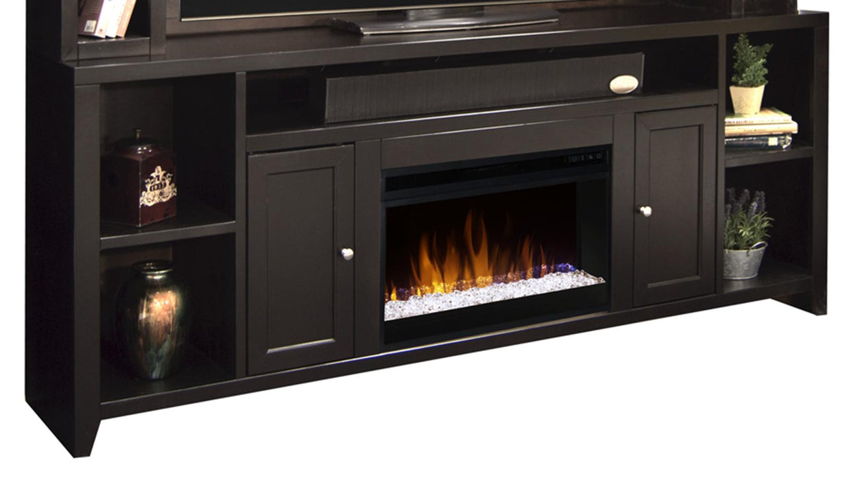 Legends Furniture Urban Loft 84" Super Fireplace Console with Hutch in Mocha