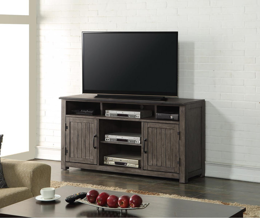 Legends Furniture Storehouse Entertainment Wall in Smoked Grey