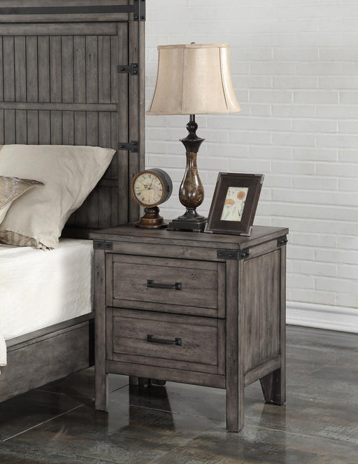 Legends Furniture Storehouse 2 Drawer Nightstand in Smoked Grey image