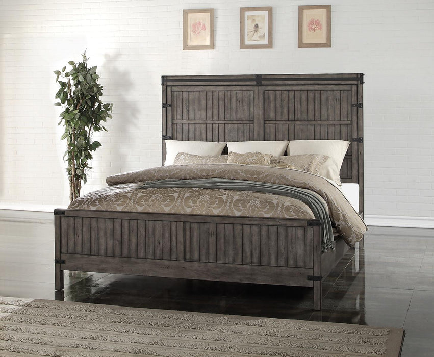 Legends Furniture Storehouse Queen Panel Bed in Smoked Grey