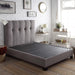 Legends Furniture Tufted Nailhead Queen Platform Bed in Grey image