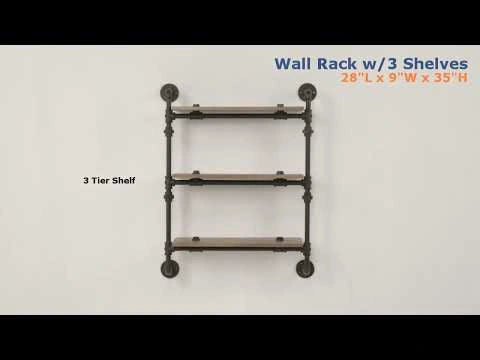 Wall Rack w/2 Shelves