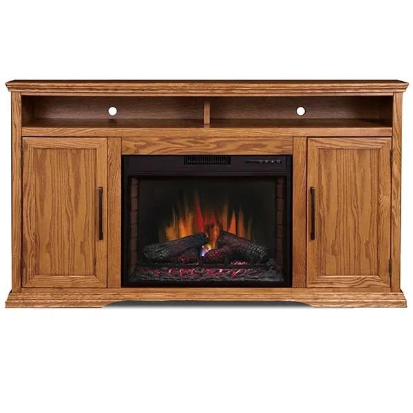 Legends Furniture Colonial Place 66" Fireplace in Golden Oak