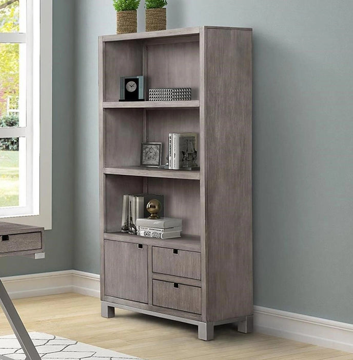 Legends Furniture Pacific Heights 72" Bookcase in Melbourne Grey