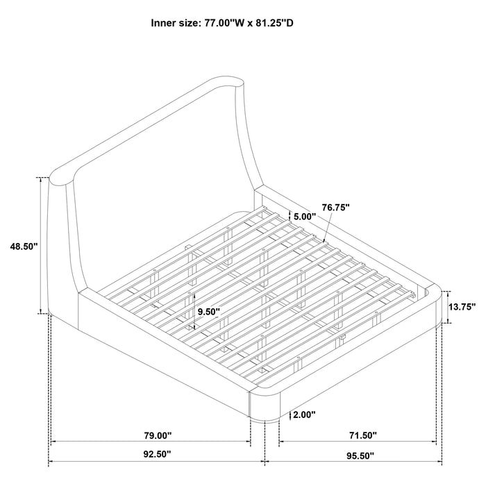 Rennes Wingback Platform Bed