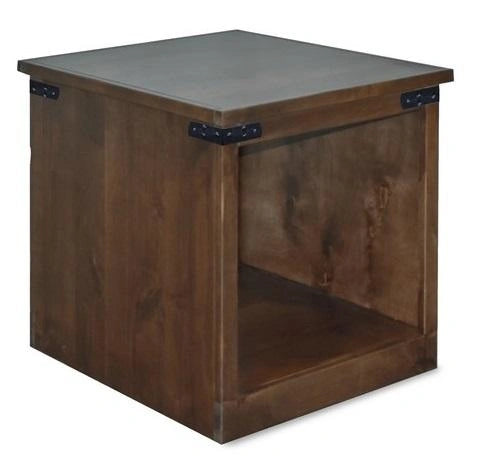 Legends Furniture Farmhouse End Table in Aged Whiskey