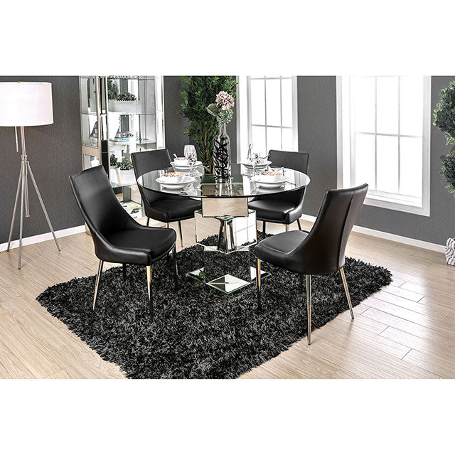 Izzy 5 Pc Dining Table Set (White Chairs)