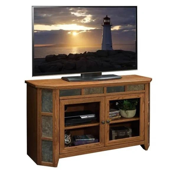 Legends Furniture Oak Creek 51" Angled Cart in Golden Oak