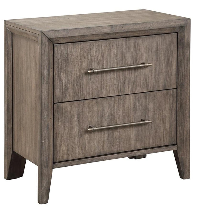Legends Furniture Avana 2 Drawer Nightstand in Smoky Greige