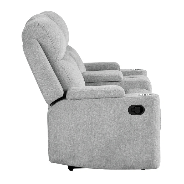 Motion Loveseat w/Console & Storage Arm