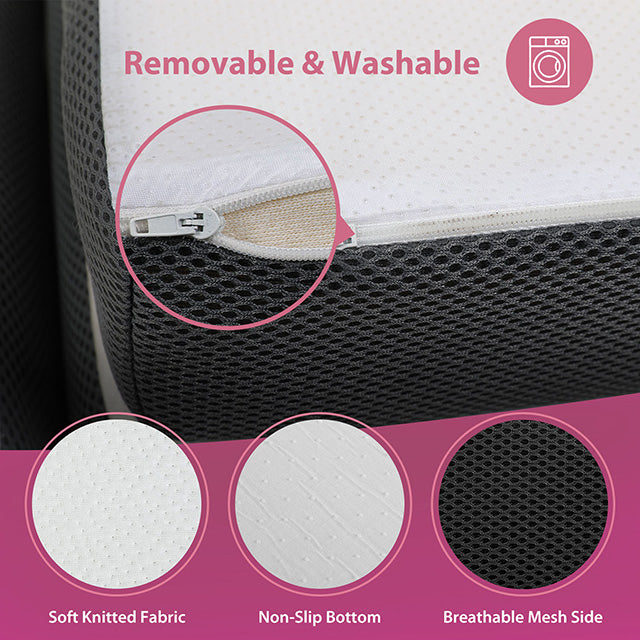 Hollyhock 3" Full Tri-Fold Memory Foam Topper