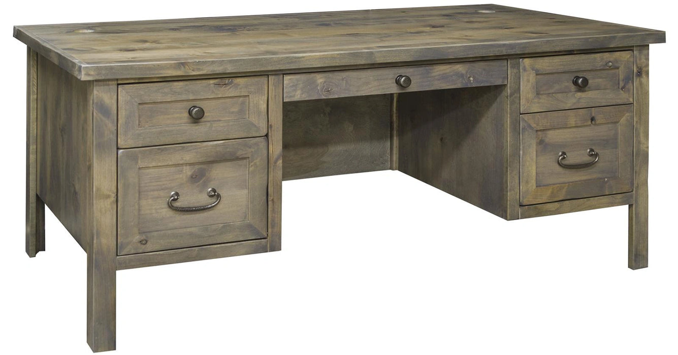 Legends Furniture Joshua Creek Executive Desk in Barnwood