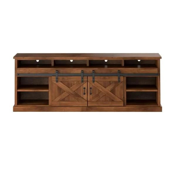 Legends Furniture Farmhouse 94" Fireplace Console in Aged Whiskey