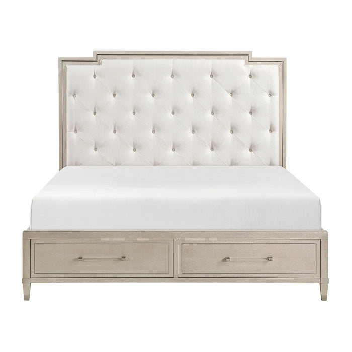 Genoa-(3) Queen Platform Bed with Footboard Storage image