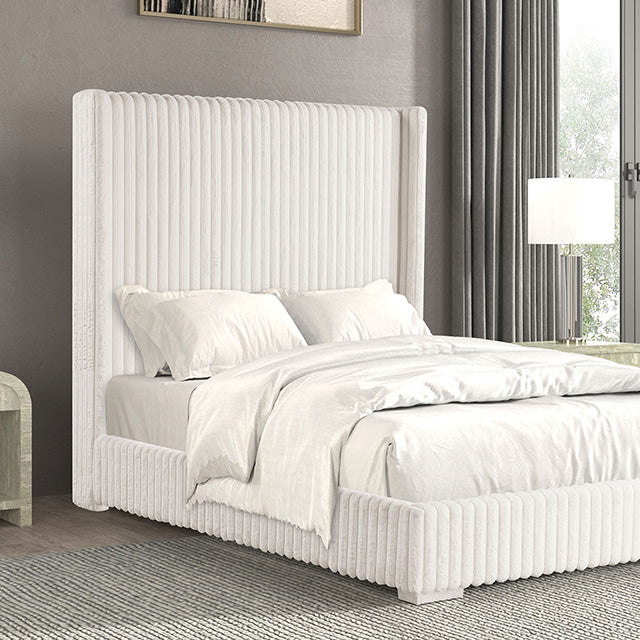 Cadwell E.King, Queen, & Full Bed White, Gray, & Black