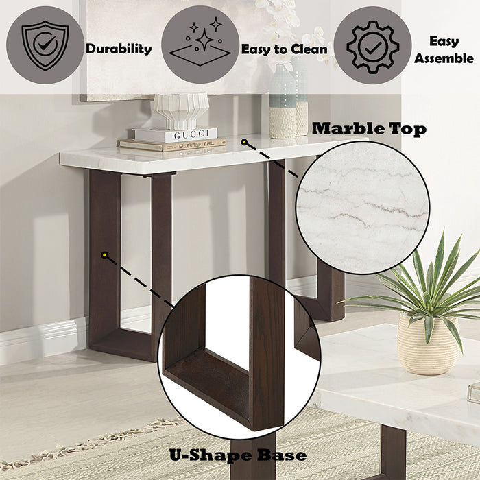 Sofa Table w/Natrual Marble Top